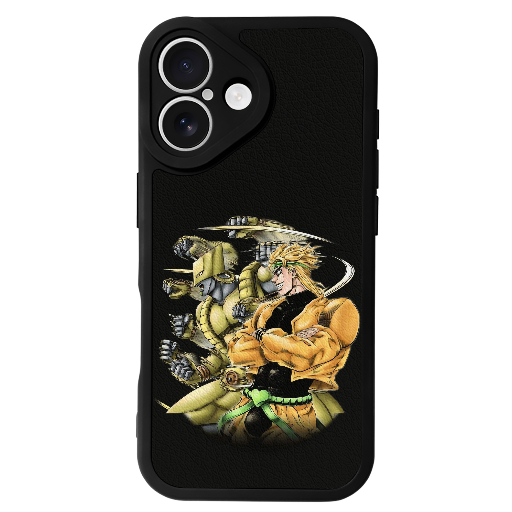（画像用） ジョジョの奇妙な冒険 ディオ?ブランドー JoJo's Bizarre Adventure Dio Brando 【iPhone 16シリーズ対応】シリコンスマホケース（レザー調） 材質：シリコン